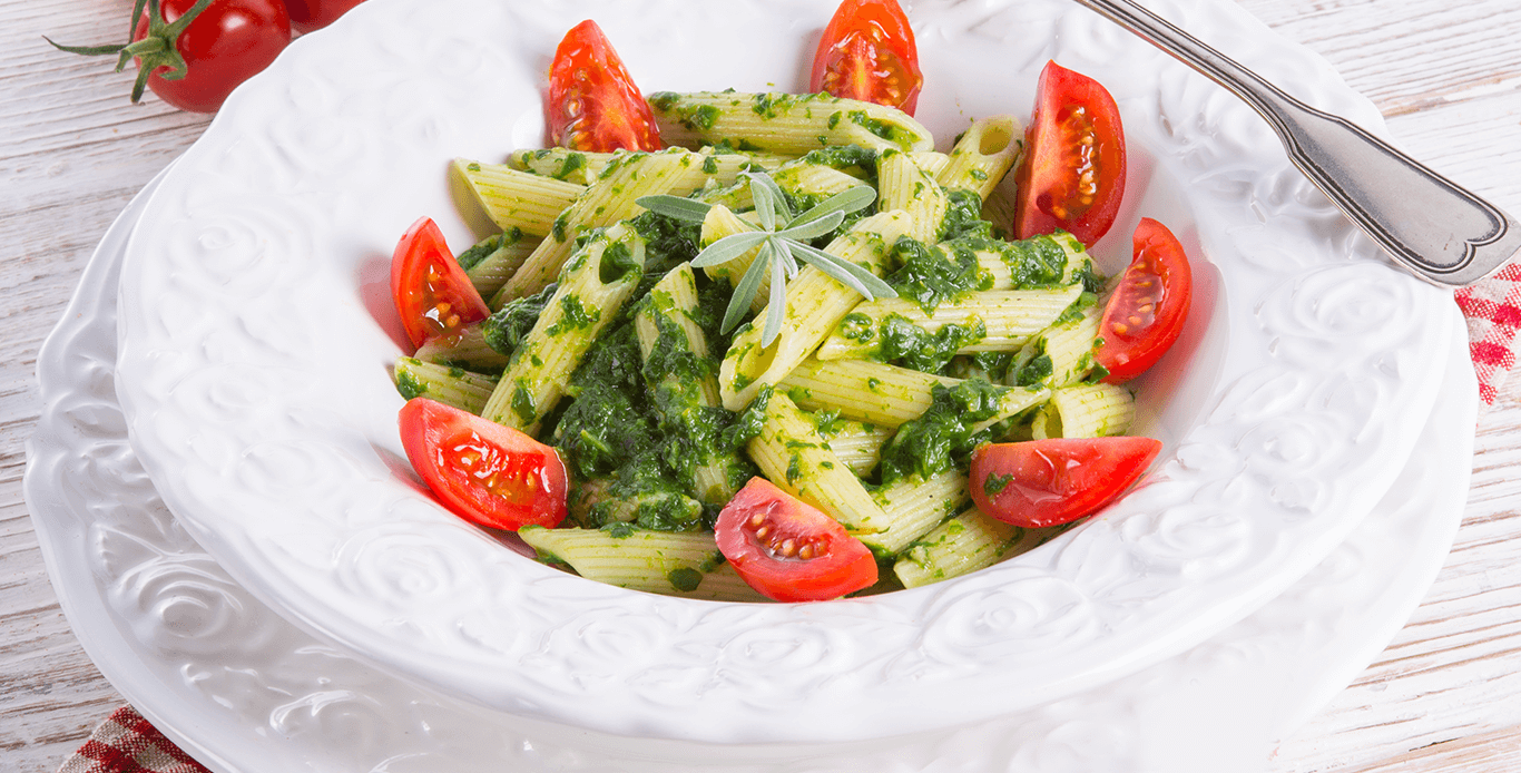 Spinach Walnut and Carrot Pasta Salad